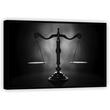 Imagem de Quadro Decorativo Balança  Advocacias Escritórios Tela Canvas Premium 
