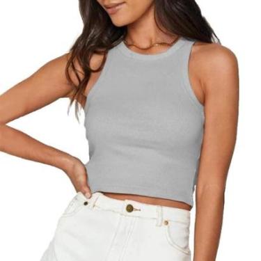 Imagem de Cropped Regata Feminina Blusa Leve Para Verão-Feminino