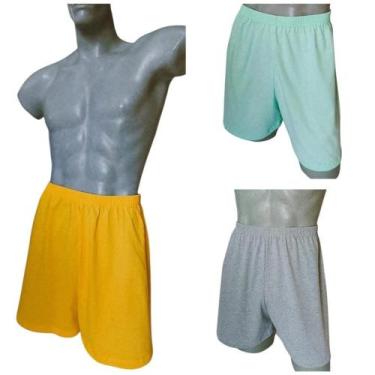 Imagem de Kit 3 shorts masculino samba canção em algodão para dormir - HERDEIRAS