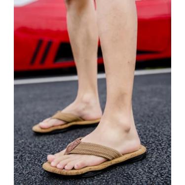 Imagem de Chinelo com suporte de arco para mulheres e homens, antiderrapante, casual, verão, praia, confortável, tapete de ioga, almofada, caminhada e fascite plantar, Caqui, 11.5 Women/10.5 Men