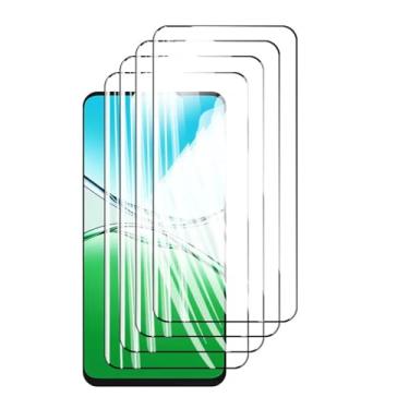 Imagem de Protetor de tela 4 peças para Oppo A5 Energy A 5, vidro temperado HD cristal 9H alumínio de alta qualidade antirriscos capa amigável impressão digital (preto)