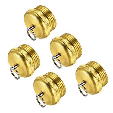 Imagem de Copo de extremidade de vara de pesca de 19,5 mm de diâmetro, 5 peças de protetor banhado a cobre para reparo de construção de varas