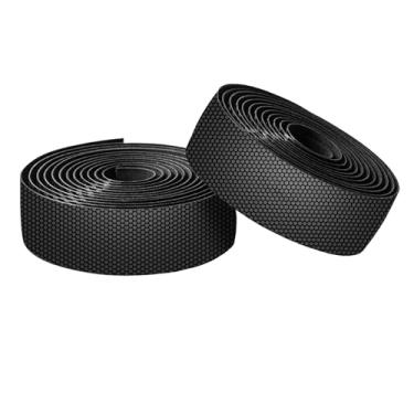 Imagem de GONTSIG Fitas de guidão de bicicleta, fita EVA para barra de bicicleta, envoltório de alça de ciclismo 2 rolos com plugues de extremidade e fita de acabamento, favo de mel preto