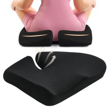 Imagem de Almofada de assento BSZXD Extra Large Memory Foam preta