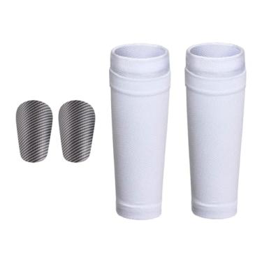 Imagem de Deevoka 2 peças mini equipamento de futebol mini caneleiras para jogadores de futebol pequeno equipamento de proteção, S