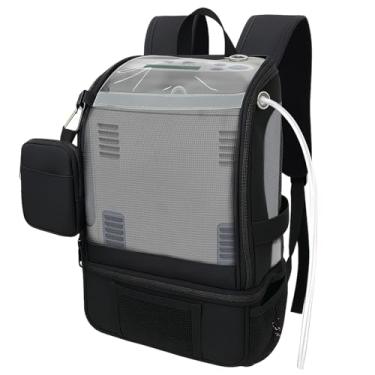 Imagem de Mochila para concentradores de oxigênio - Bolsa de transporte POC compatível com Inogen One G3 e G5, Inogen Rove 6, portátil, com tiras refletivas (preto)