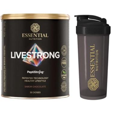 Imagem de Combo Essential Nutrition - LiveStrong Sabor Chocolate + Coqueteleira oficial