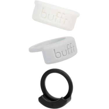 Imagem de Buffr Protetor de anel inteligente pacote com 3 protetores de anel de silicone de cor neutra compatíveis com Oura, Ultrahuman, RingConn e muito mais – Slim Fit, capa de anel inteligente adequada ao