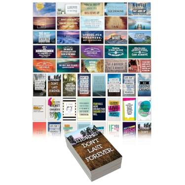 Imagem de Cartas de afirmação Motivation Inspiration, pacote com 120, 2 de cada um dos 60 sortidos, da Better Office Products, baralho de cartão de incentivo, 5 x 8,9 cm (tamanho do cartão de visita)