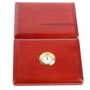 Imagem de RiToEasysports Estojo Elegante de Madeira Maciça para Saxofone e Clarinete, Higrômetro, Mantém e Protege 5 Palhetas (Âmbar)