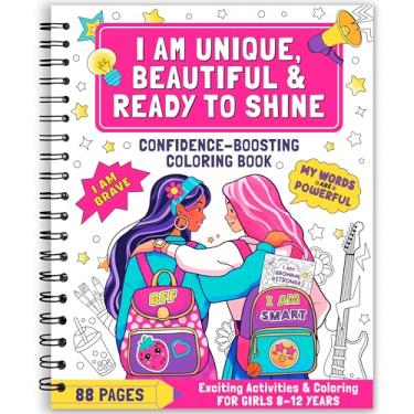 Imagem de Livro de colorir que aumenta a confiança para meninas de 8 a 12 anos | Livro de cores divertido para crianças com afirmações positivas, atividades e arte motivacional, livro de colorir para crianças