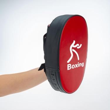 Imagem de Almofadas de Boxe Focam Luvas, Espuma Grossa Absorvente de Choque e Couro Pu para Perfuração de Longo Prazo para Kickboxing Karate Muay Thai Dojo