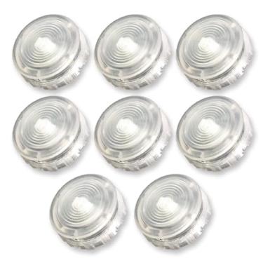 Imagem de 8 peças/conjunto de botões ABS de 24 mm/30 mm, peças de arcade DIY, interruptor Kasumi de gatilho de alta velocidade de 0,5 mm, kits de jogos de luta de fliperama e jogos de lutador de rua (ClearWhite