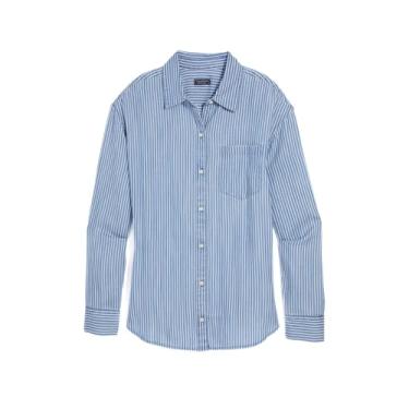 Imagem de vineyard vines Boné feminino com botão de risca de pássaro, cambraia/branco