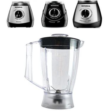 Imagem de Copo de Liquidificador Compatível Mondial Premium L-51 Ao L-55 Preto -