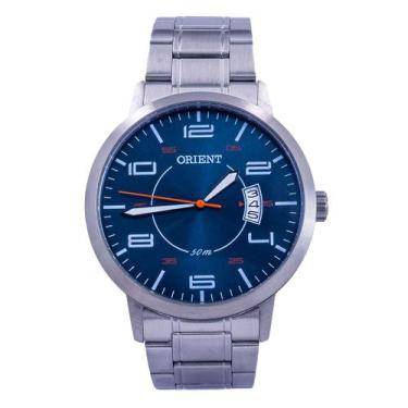 Imagem de Relógio Masculino Orient Prata Aço Inoxidável Original Resistente à Ág