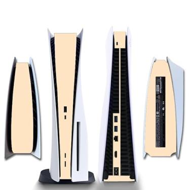Imagem de Adesivo de película protetora lateral PS5 Disk Edition Skin decalque capa para console PS5 (amarelo claro)