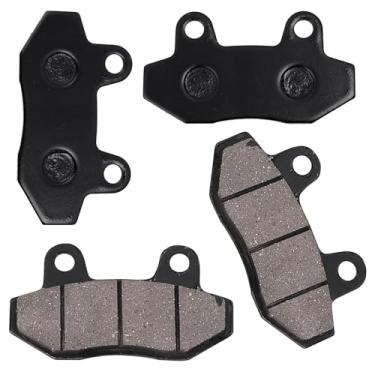 Imagem de Mokuo Pastilhas de freio de motocicleta em material metálico compatível com GY6 chinês 50cc 150cc motor scooter ciclomotores Jonway (modelo A-4 peças)