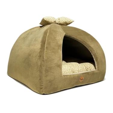 Imagem de Cama Pet Para Gato Ou Cachorro Pequeno Almofada Removivel Dupla Face Fundo Impermeavel Tamanho M E G(Olive,G)