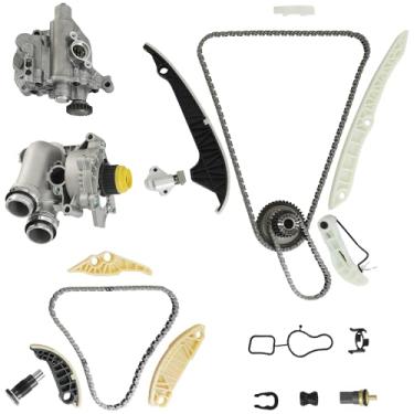 Imagem de Kit de corrente de distribuição EA888 Conjunto de bomba de água e óleo adequado para VW EOS GTI Jetta Tiguan Golf Beetle Audi A3 A4 A5 A6 Q5 TT 2.0 TFSI TSI 2009-2015 06K109467 06H109467AF 06H1210202