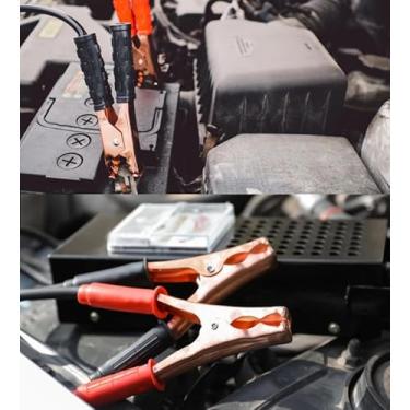 Imagem de Cabo de Chupeta Automotivo para Partida Auxiliar 300A, 2,5 metros Garras Jacaré Preto e Vermelho