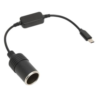 Imagem de 5V USB C para 12V Adaptador de Isqueiro do Carro Plug and Play para a Eletrônica do Carro Preto