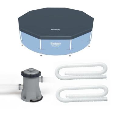 Imagem de Kit Filtro 1.250 Litros-hora 220v + Capa 305 Estrutural Bestway