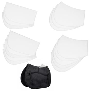 Imagem de Shinylin 16 peças de almofada de sela equina com absorção de choque, inserções de espuma de memória para andar a cavalo, conforto, suporte acolchoado para desempenho equestre e ajuste de produtos