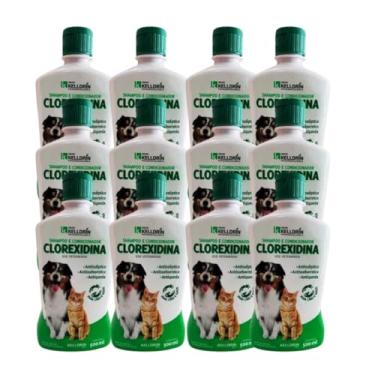 Imagem de Kit 12 Shampoos 5 Em 1 500ml Tratamento Dermatológico Cães Gatos Controle Fungos Bactérias Odores