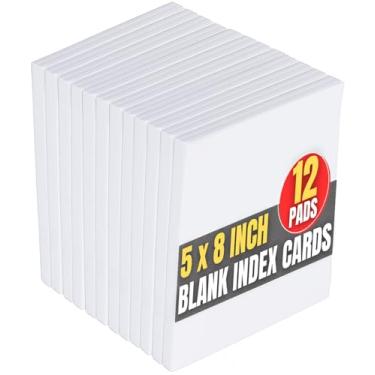 Imagem de 1InTheOffice Blocos de notas 12 x 20 cm, blocos de anotações, blocos brancos sem pautas, 100 folhas, pacote com 12