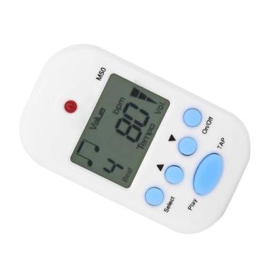 Imagem de Mini Digital Beat Tap M50 Tempo Metrônomo Clip Instrumentos Musicais Fácil de Usar para Profissionais Preto (Branco)