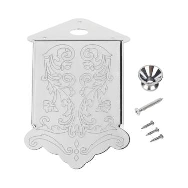 Imagem de Almencla Estandarte para bandolim de 8 cordas com capa decorativa, acessório metálico para instrumento, fácil instalação, substituição da placa de cordas, Prata