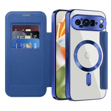 Imagem de OOPKINS Capa flip para Google 10 Pro XL capa de couro transparente galvanizada resistente 360 proteção sem fio com compartimento para cartão antideslizante capa carteira para Google Pixel 10 Pro XL