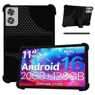 Imagem de Capa para tablet FIRYMID A1119T de 11 polegadas – Capa protetora de silicone à prova de choque com suporte, estilo comercial resistente a quedas, compartimento para caneta, preta