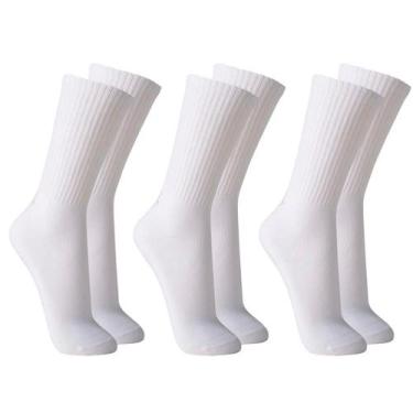 Imagem de Meia Lupo Sport Cano Longo 3292-089 C/3, Branco, Branco, Branco, 41-44