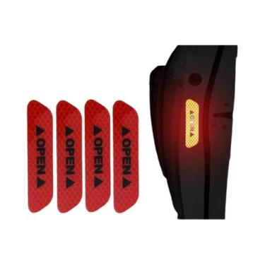 Imagem de Adesivos Refletivos Para Portas De Carro 4PCS Fita De Aviso De Seguran