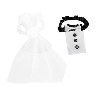 Imagem de Fenteer Conjunto de para Taças de Vinho com Tema de Noiva E Noivo para Decoração de Festa de Casamento.