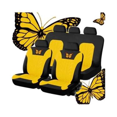 Imagem de Capa De Assento De Carro Universal Com Padrão De Borboleta Bordada Con