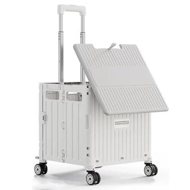 Imagem de Carrinho utilitário dobrável com rodas de escalada de escadas, caixa dobrável com alça telescópica, carrinho de compras dobrável, carrinho de mão, ferramenta de arquivo de livros de mercearia, cesta