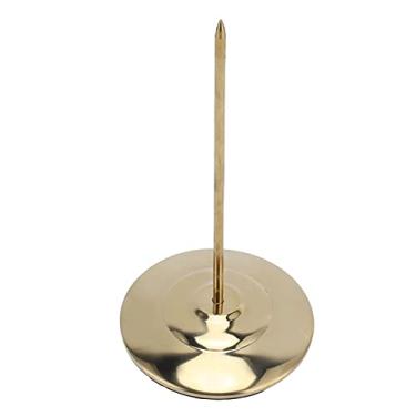 Imagem de Phefop Suporte para Recibos, Aço Inoxidável Espesso Com Base Redonda Estável, Ponta Antiderrapante para Uso Em Restaurantes e Cozinhas (Pólo brilhante dourado)