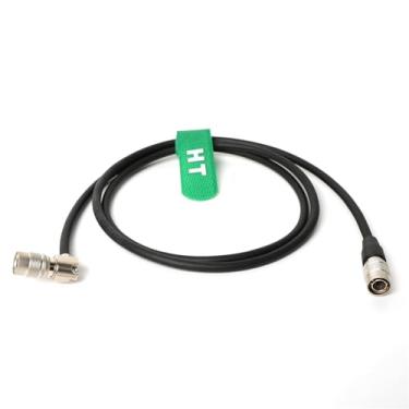 Imagem de HangTon Cabo de alimentação para gravador de áudio 12V para dispositivos de som Zoom F8n Pro MixPre 10 788T 664 702 688 302 Zaxcom, Hirose 4 pinos ângulo reto 90 graus para reto 1 m