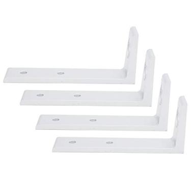 Imagem de Suportes de canto Suporte de ângulo reto Suporte resistente em forma de L Suportes de reparo de fixação de alumínio para prateleiras de armários de móveis Prata 4 PCS 140 mm x 6 mm (3030 single