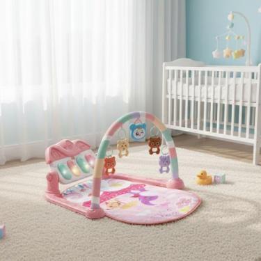 Imagem de Tapete de Atividades para Bebê Musical com Piano e Arco de Brinquedos 