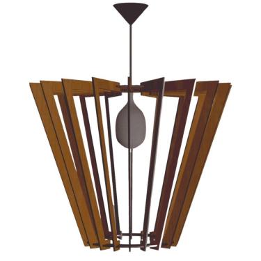 Imagem de Luminária Teto Tipo Pendente Fantasy Mdf Completa - Cor:marrom