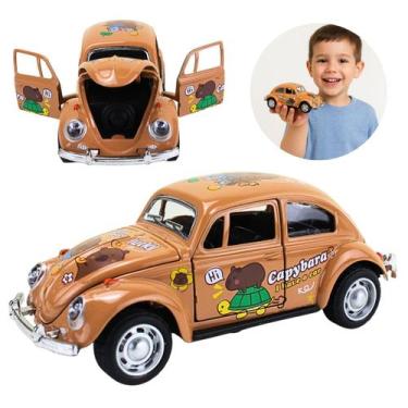 Imagem de Miniatura Carrinho Fusca Capivara 1:32 Metal com Fricção e Portas Arti