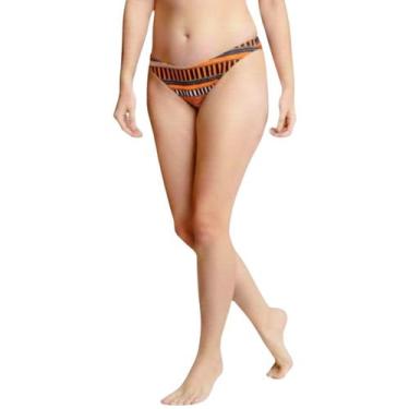 Imagem de Calcinha Biquíni Fio Dental Duplo Dupla Face Arsié, Preto, Laranja, M