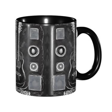 Imagem de Zeraoke Love Rock Print Canecas de café criativas, personalizadas, presente para a família, tamanho 325 ml, unissex