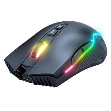 Imagem de SUNGOOYUE Mouse para Jogos Sem Fio Com 5 Níveis de DPI, Bateria Recarregável de 700mAh, Design Ergonômico, Portátil para Jogos Em PC e Laptop (#13)