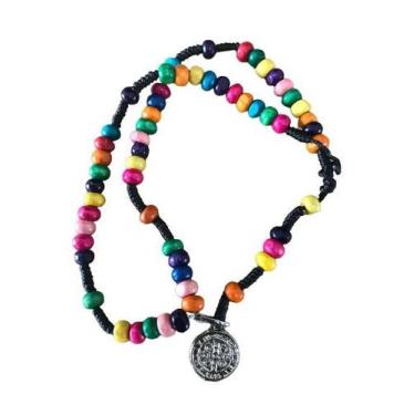 Imagem de 12 Pulseiras Terço Colorido São Bento Proteção - SJO Artigos Religioso