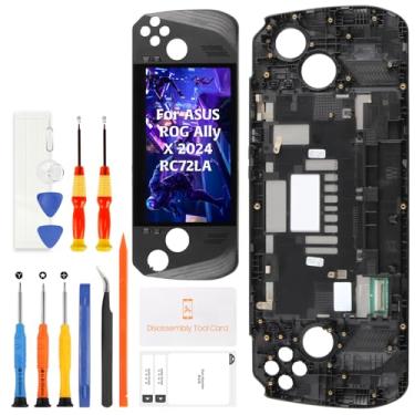 Imagem de Olivechard For ASUS ROG Ally X (2024) LCD Screen Replacement with Frame Assembly 7-Inch 120Hz FHD (1920x1080) IPS Display Digitizer, Anti-Fingerprint Touch Panel – Black